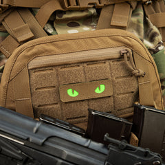 Patch Ochi de Pisică Laser Cut M-Tac - Coyote/Verde Fosforescent