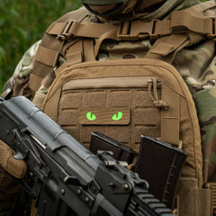 Patch Ochi de Pisică Laser Cut M-Tac - Coyote/Verde Fosforescent
