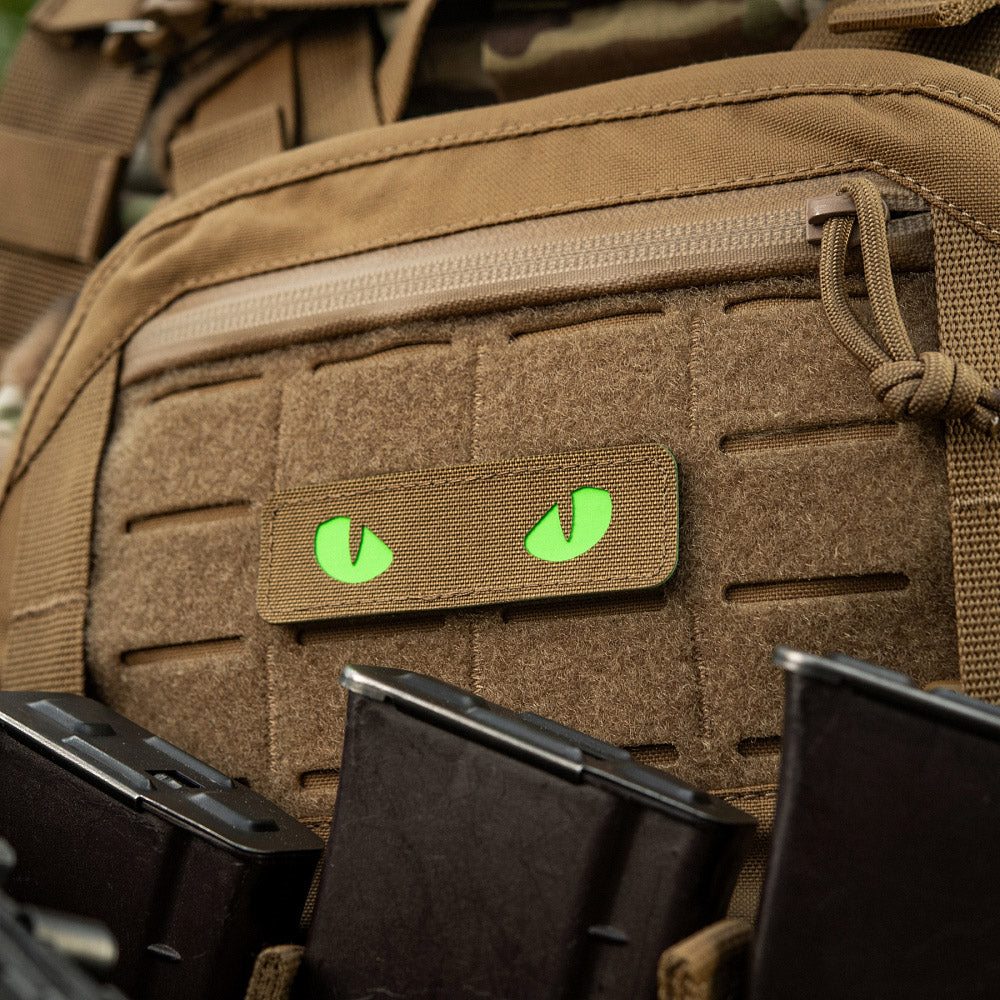 Patch Ochi de Pisică Laser Cut M-Tac - Coyote/Verde Fosforescent