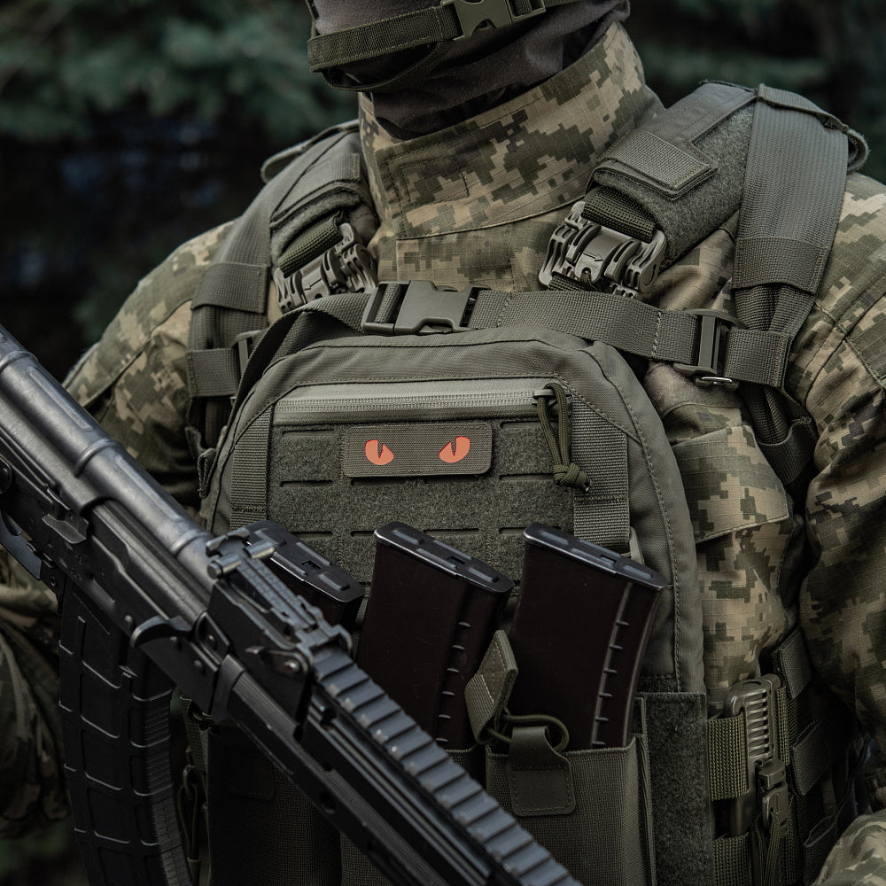 Patch Ochi de Pisică Laser Cut M-Tac - Ranger Green/Roșu