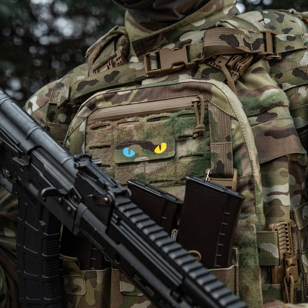 Patch Ochi de Pisică M-Tac - Multicam/Galben Fosforescent