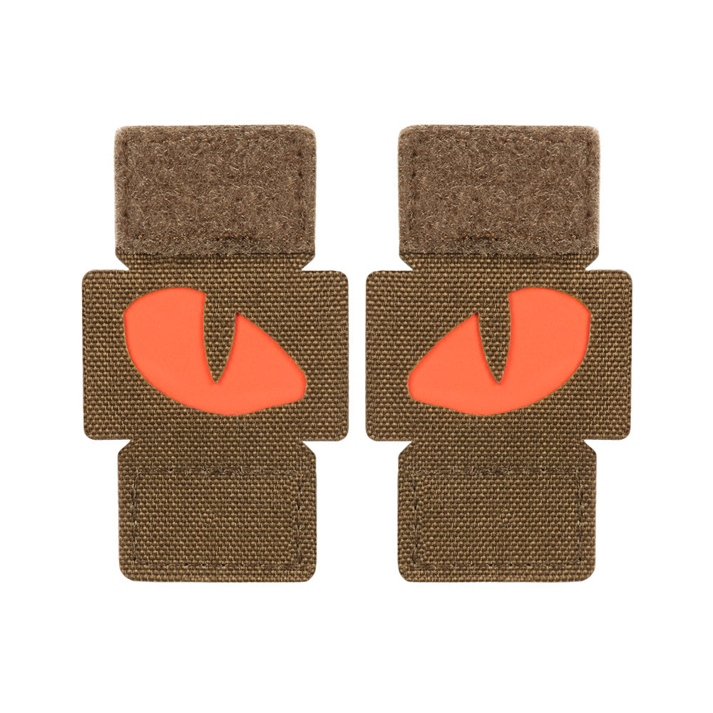 Patch Ochi de Tigru M-Tac - Laser Cut, Coyote/Roșu, Fosforescent