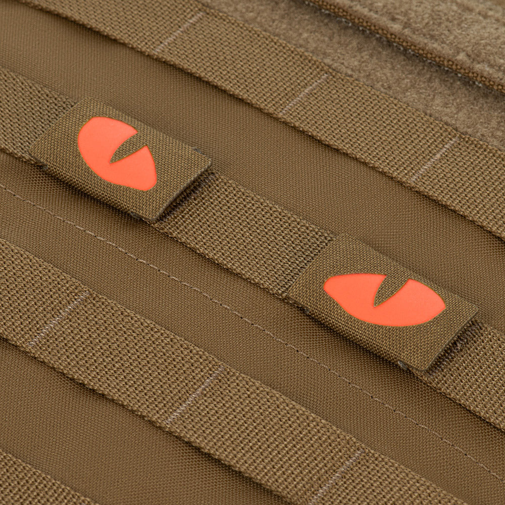 Patch Ochi de Tigru M-Tac - Laser Cut, Coyote/Roșu, Fosforescent