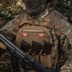 Patch Ochi de Tigru M-Tac - Laser Cut, Coyote/Roșu, Fosforescent