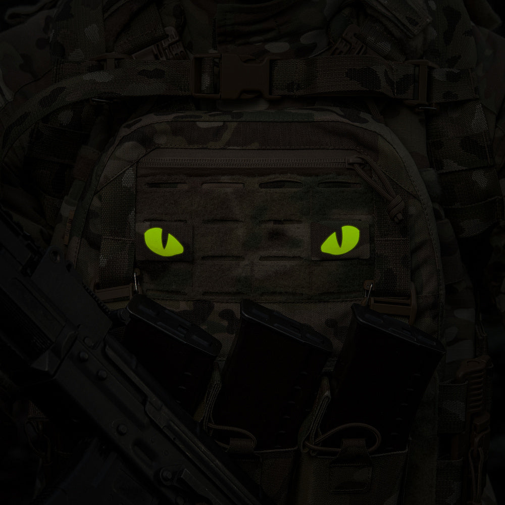 Patch Ochi de Tigru M-Tac Laser Cut - Multicam/Galben Fosforescent