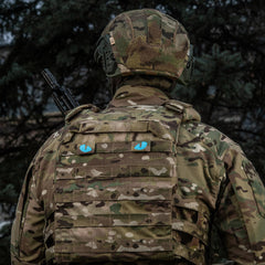 Patch Ochi de Tigru M-Tac - Multicam/Albastru, Decupaj Laser, Fosforescent