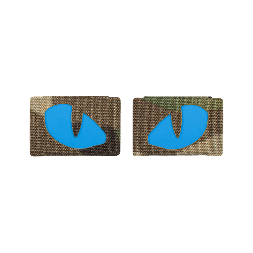 Patch Ochi de Tigru M-Tac - Multicam/Albastru, Decupaj Laser, Fosforescent
