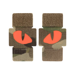 Patch Ochi Tigru M-Tac - Multicam/Roșu Luminescent (Pereche)