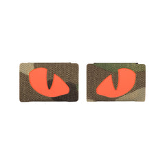 Patch Ochi Tigru M-Tac - Multicam/Roșu Luminescent (Pereche)