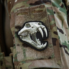 Patch Old Tiger M-Tac - Alb, Veteran, Experiență și Curaj