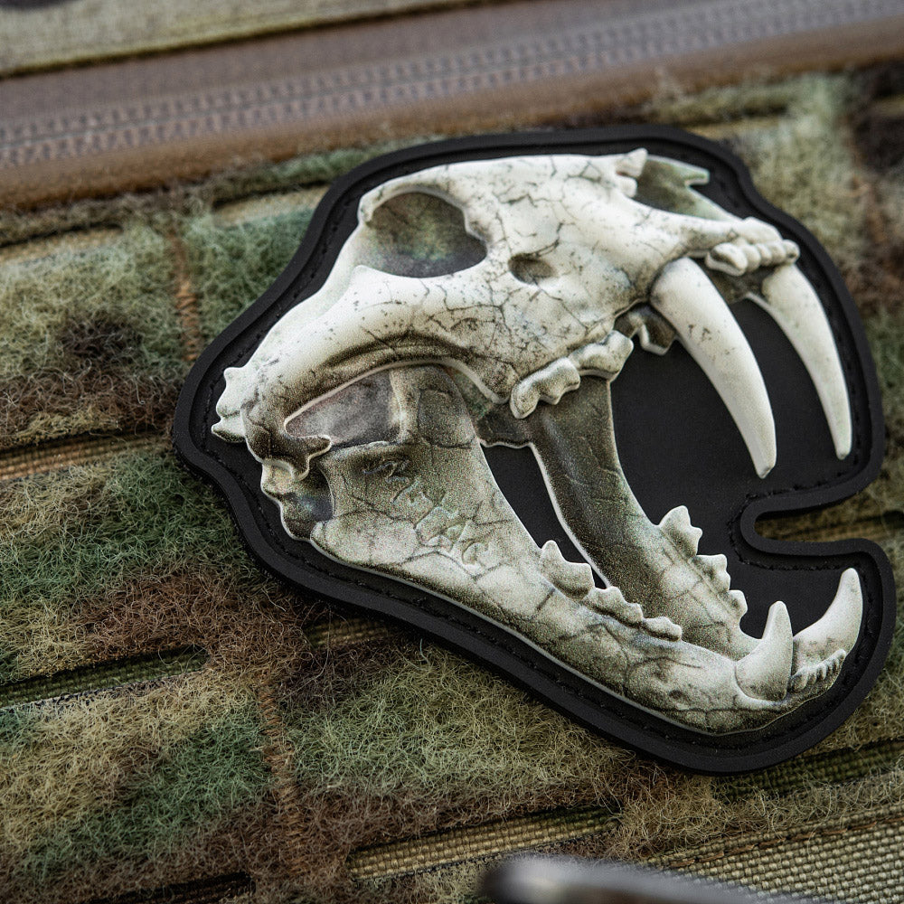 Patch Old Tiger M-Tac - Alb, Veteran, Experiență și Curaj