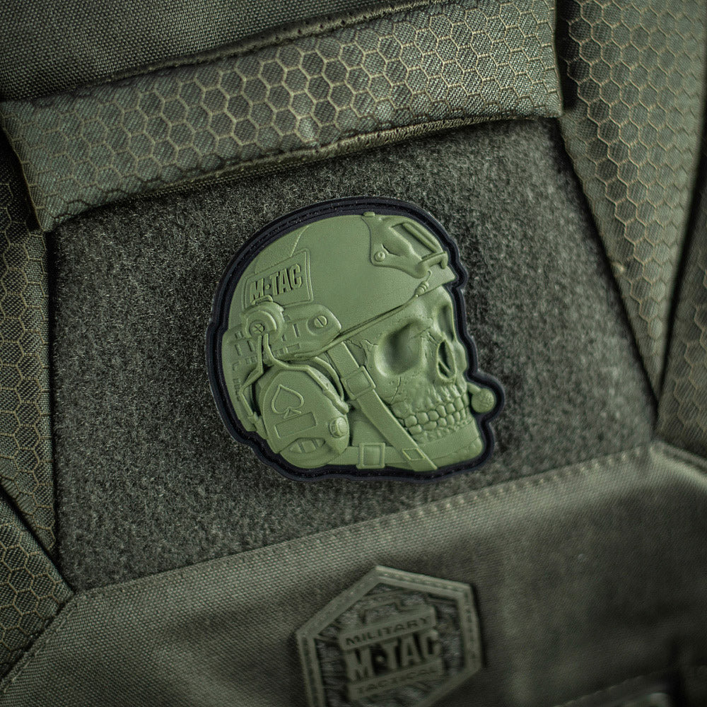 Patch Operator 3D PVC M-Tac - Olive, Mesaj Puternic