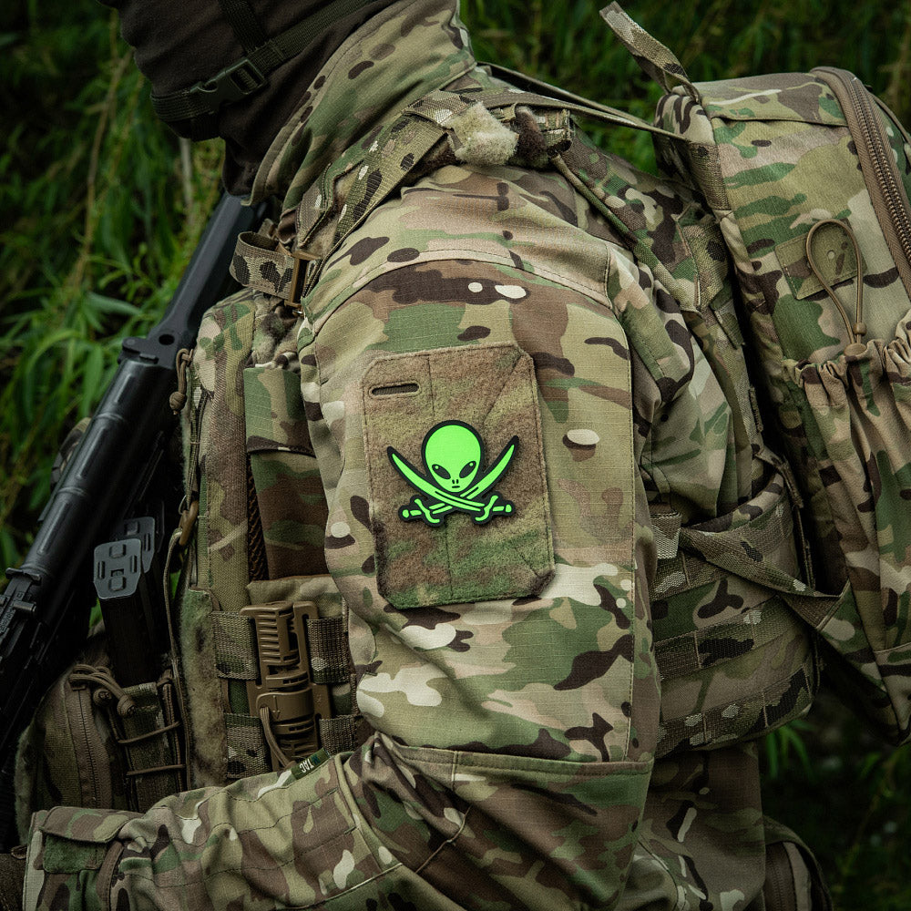 Patch Operator UFO M-Tac - Black/Green (Laser Cut, Cordura)