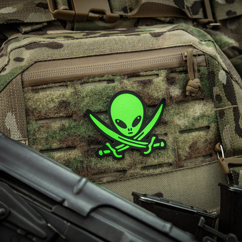 Patch Operator UFO M-Tac - Black/Green (Laser Cut, Cordura)