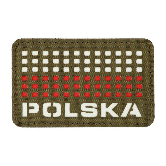 Patch Polska cu Drapel M-Tac - Ranger Green/Alb/Roșu, Laser Cut