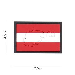 Patch PVC 3D Austria Contour - Personalizare Tactică Autentică