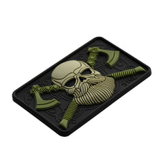 Patch PVC 3D Bearded Skull M-Tac - Barba tactică, putere și stil