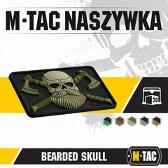 Patch PVC 3D Bearded Skull M-Tac - Barba tactică, putere și stil