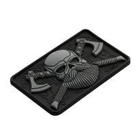 Patch PVC 3D Bearded Skull M-Tac - Negru/Gri, Velcro