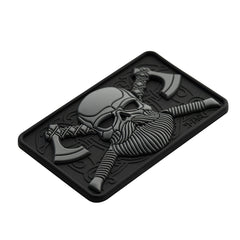 Patch PVC 3D Bearded Skull M-Tac - Negru/Gri, Velcro