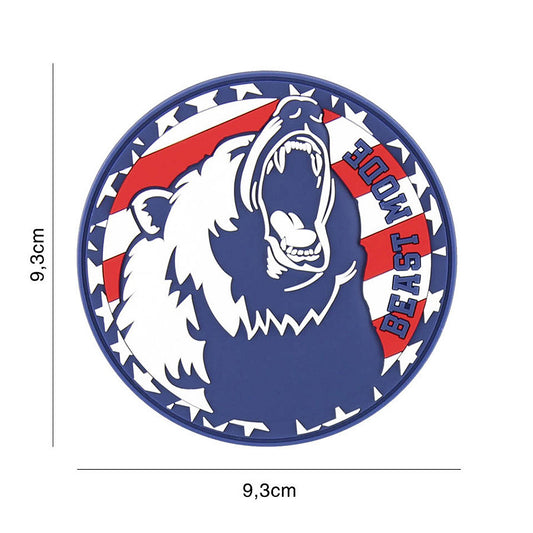 Patch PVC 3D Beast Mode USA - Marcă-ți Teritoriul cu Autoritate