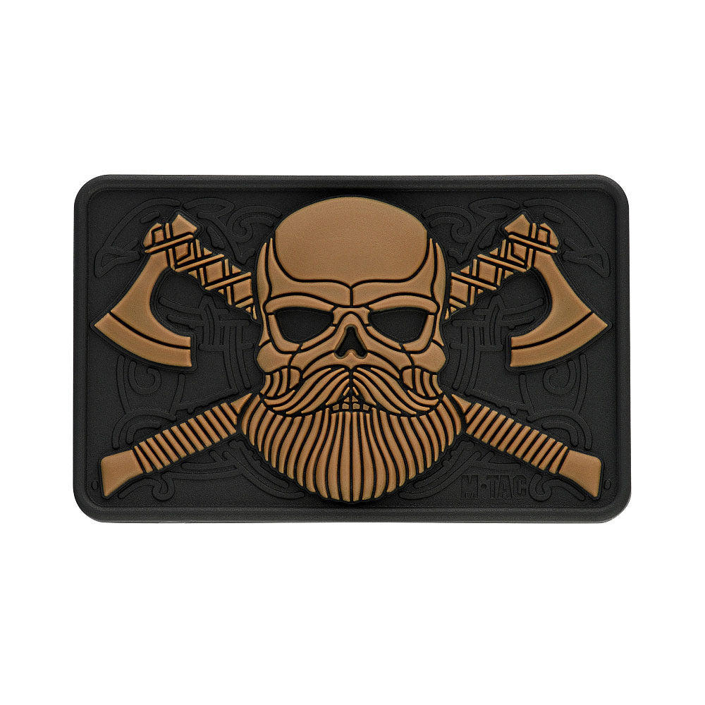 Patch PVC 3D Craniu cu Barbă M-Tac - Black/Coyote Tactic