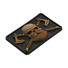 Patch PVC 3D Craniu cu Barbă M-Tac - Black/Coyote Tactic