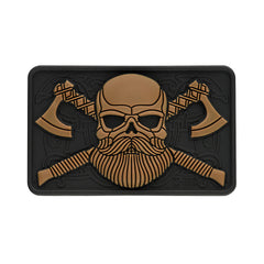 Patch PVC 3D Craniu cu Barbă M-Tac - Black/Coyote Tactic