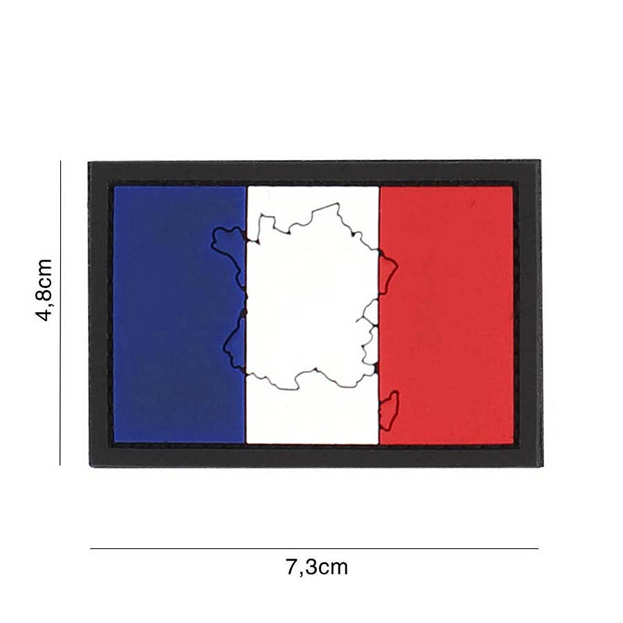 Patch PVC 3D Franța cu Contur #4132 - Afirmă-ți Identitatea