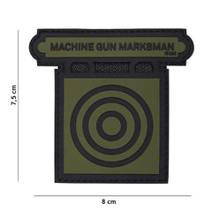 Patch PVC 3D Machine Gun Marksman Verde - Afirmă-ți Precizia!