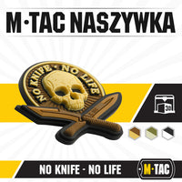 Patch PVC 3D No Knife - No Life M-Tac - Coyote