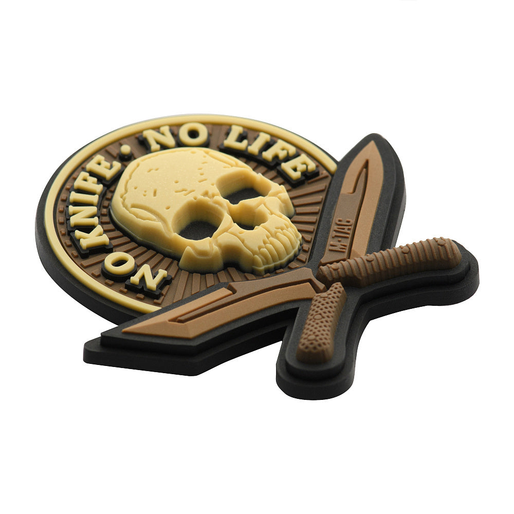 Patch PVC 3D No Knife - No Life M-Tac - Coyote