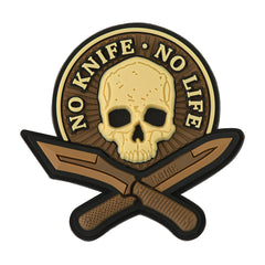 Patch PVC 3D No Knife - No Life M-Tac - Coyote