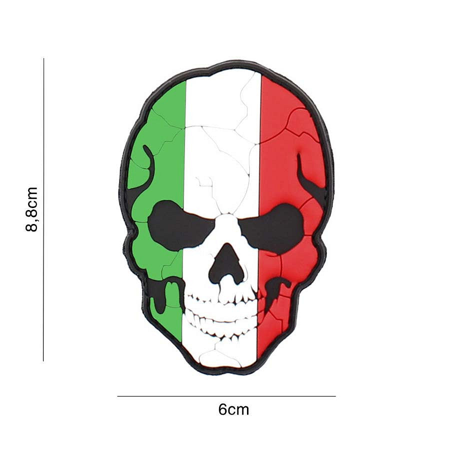 Patch PVC 3D Skull Italie Cracked - Afirmă-ți Atitudinea Unică