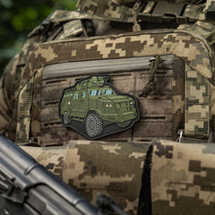 Patch PVC Kozak M-Tac - Mașina de Luptă Iconic Ukrainiană