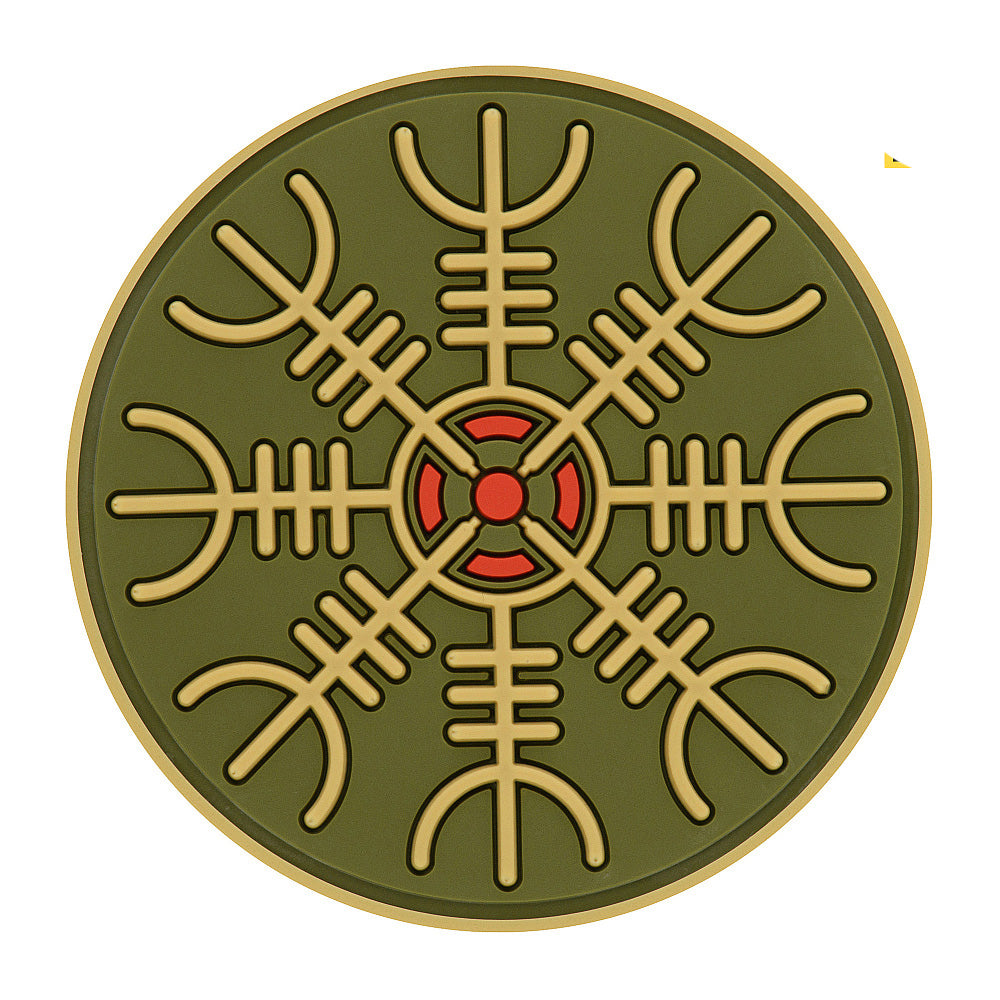 Patch PVC M-Tac Aegishjalmr - Olive, Amulet Viking de Protecție