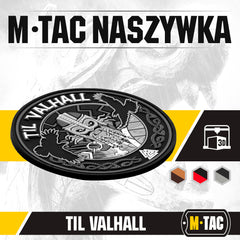 Patch PVC M-Tac Til Valhall - Gri/Negru, Prindere Velcro