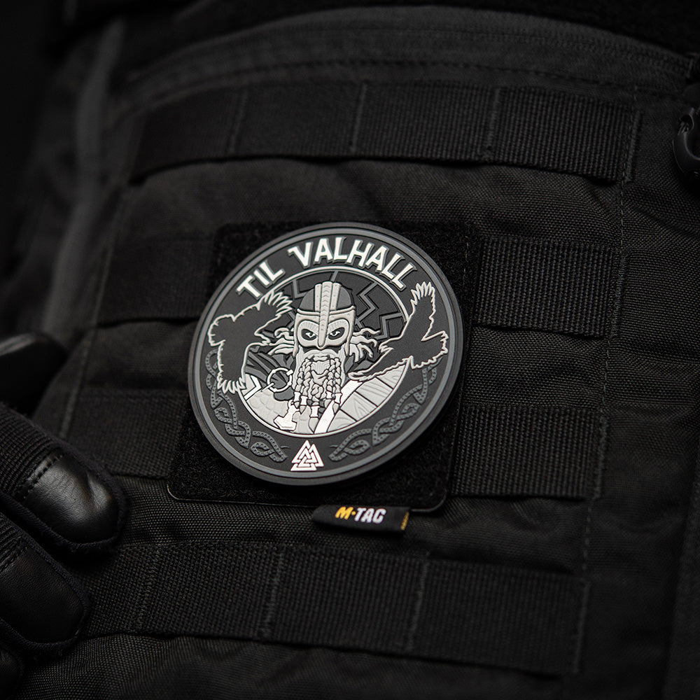 Patch PVC M-Tac Til Valhall - Gri/Negru, Prindere Velcro