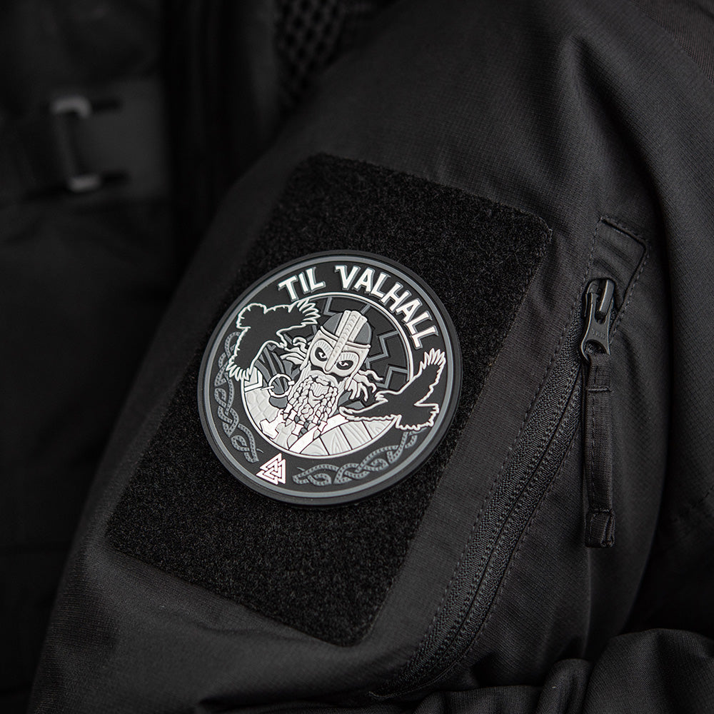 Patch PVC M-Tac Til Valhall - Gri/Negru, Prindere Velcro