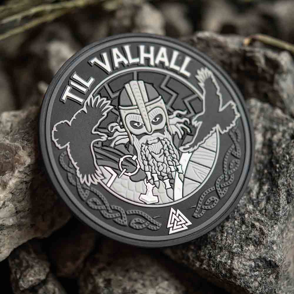 Patch PVC M-Tac Til Valhall - Gri/Negru, Prindere Velcro