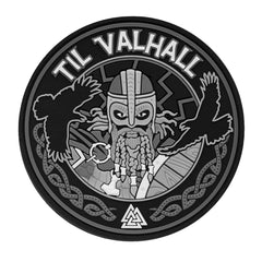 Patch PVC M-Tac Til Valhall - Gri/Negru, Prindere Velcro