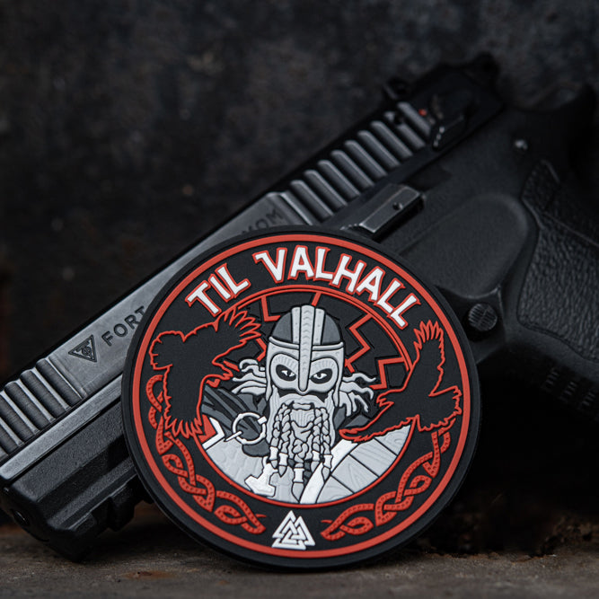 Patch PVC M-Tac Til Valhall - Negru/Roșu, Spirit Nordic Tactic