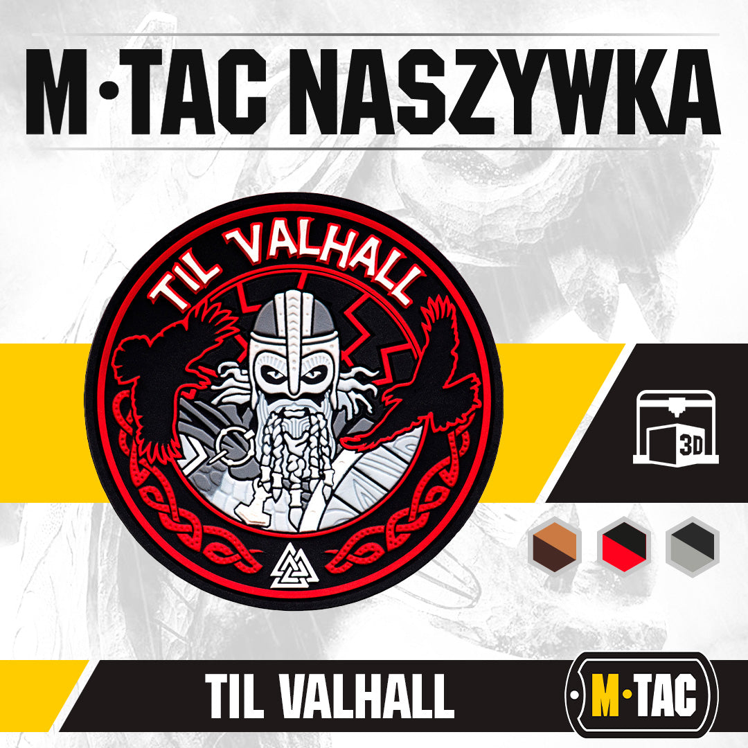 Patch PVC M-Tac Til Valhall - Negru/Roșu, Spirit Nordic Tactic