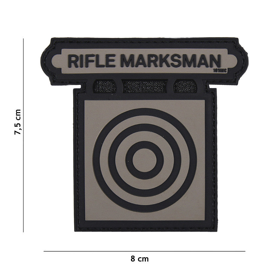 Patch PVC Rifle Marksman 3D Gri - Simbolul Preciziei Tale