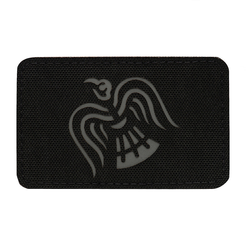 Patch Raven Flag M-Tac Laser Cut - Negru/Gri, Durabil Cordura
