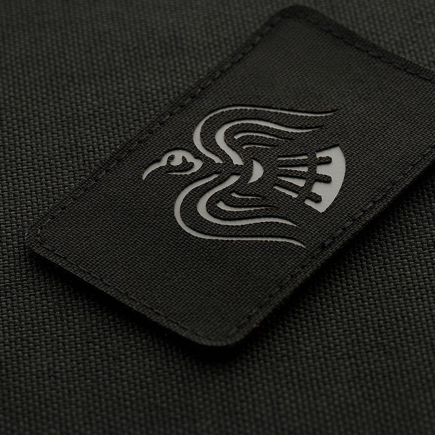 Patch Raven Flag M-Tac Laser Cut - Negru/Gri, Durabil Cordura