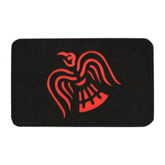 Patch Raven Flag M-Tac Laser Cut - Negru/Roșu - Rezistență Tactica