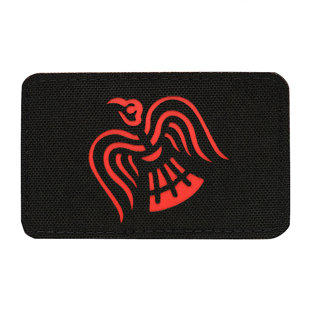 Patch Raven Flag M-Tac Laser Cut - Negru/Roșu - Rezistență Tactica