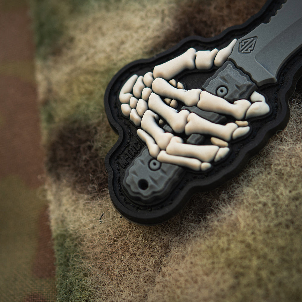 Patch Schelet Cuțit Tactic M-Tac - Grey, Detalii 3D PVC