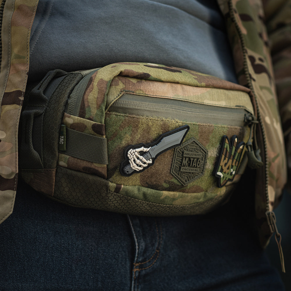 Patch Schelet Cuțit Tactic M-Tac - Grey, Detalii 3D PVC